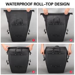 SAHOO 10L / 20L Waterproof Cycling Trunk Bag Large Capacity Bicycle Rear Rack Bag Bike Pannier Travel Bag Mtb Bike Accessories