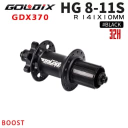 GOLDIX M370 Hub Ratchet 36T HG XD MS Disc Card Brake Mountain Bike Hub Bearing Bicycle Hubs 32 Holes Black 8/9/10/11/12Speed