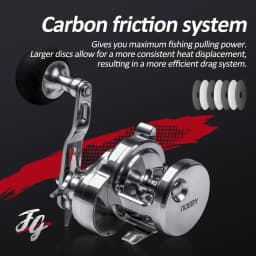 Noeby Slow Jigging Fishing Reel Aluminum Alloy Trolling Star Drag Sea Fishing Reels Tackle Max Drag 10-15kg Boat Fishing Reels