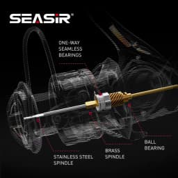 SEASIR OER Ultra Light Long Throw Aluminum Shallow Spool Spinning Fishing Reel Max Drag 12kg Freshwater Saltwater Fishing Tackle