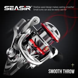 SEASIR OER Ultra Light Long Throw Aluminum Shallow Spool Spinning Fishing Reel Max Drag 12kg Freshwater Saltwater Fishing Tackle