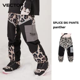Winter Ski Pants Man Women Outdoor High Quality Windproof Waterproof Warm Snow Trousers Winter Ski Snowboarding Pants Splicing