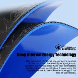 LOKI-RXTON 9 Table Tennis Rubber, Pips-in Super Sticky Ping Pong Rubber, Internal Energy, Blue Cake Sponge, Fast Attack and Arc