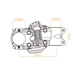 MEROCA Bicycle Four Link Shock Stem 31.8*90MM Aluminum Alloy XC Grave Road Mountain Bike Risers Suspension Stems