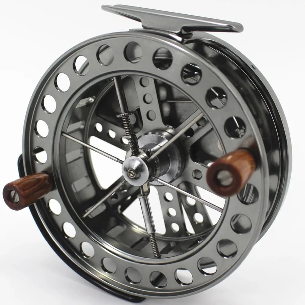 CNC Machined Aluminum Center Pin Centrepin FLoating Reel 113.5mm 4 1/2 inches Line Guard Steelhead Salmon Trotting Fishing