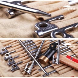 Campingmoon 6pcs 40cm Heavy Duty Steel Tent Stakes Pegs with Hook and Hole Design for Outdoor Camping Tent C