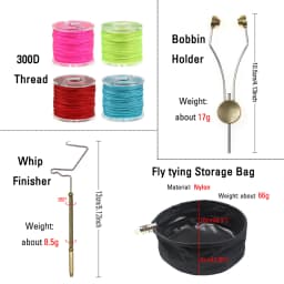 Elllv 360° Rotation Assist Hook Binding Vise/ Fly Tying C-Clamp Vise with Hardened Steel Jaws Fishing Lure Making Tools