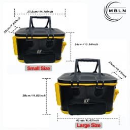 MBLN Brand,Portable EVA Fishing Tackle Box for Rod Storage, Waterproof & Durable Fishing Gear Storage Case,Live Fish Storage Box