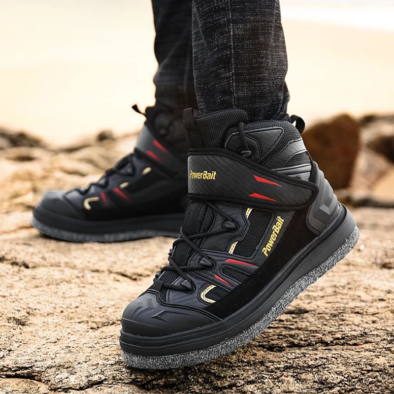 Rock Offshore Fishing Shoes Men's Waterproof Skid-proof Reef-climbing Air-permeable Handiness Felt Spike Soles