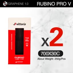 Vittoria Tire Rubino Pro V 700 X 28/700X30c Graphene 2.0 100TPI Nylon Road Bike Tire Black,Tan,Blue,Red,Yellow, White Road Tyre