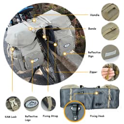 50L 2-in-1 Multifunction Bicycle Carrier Bag Trunk Bag Waterproof Double-Sided Cycling Pannier Bike Luggage for Active Travel