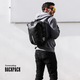 Rhinowalk Waterproof Bike Bag 20L Rear Rack Pannier Black Travel Cycling Bag Multifunctional Shoulder Bag Backpack Bicycle Bag