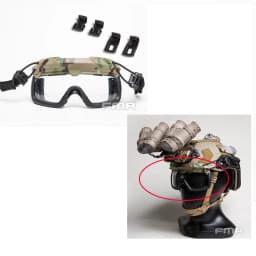 Gray/Transparent Safety Goggles Explosion Proof Lens (3MM Thickness) Tactical FMA Outdoor Helmet Protetive