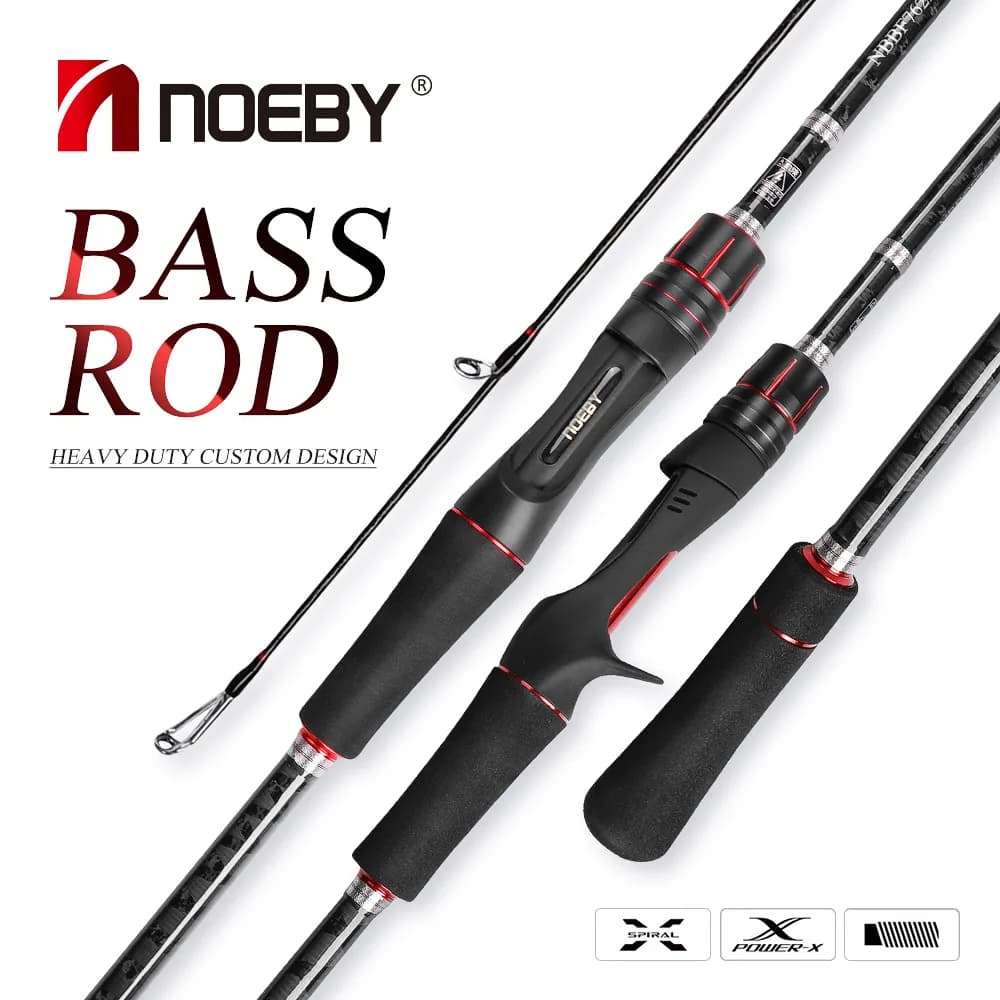 Noeby Spinning Casting Fishing Rod 2.13m 2.29m M MH Power 2 Section Freshwater Rods Lure Weight 7-35g for Bass Fishing Rod