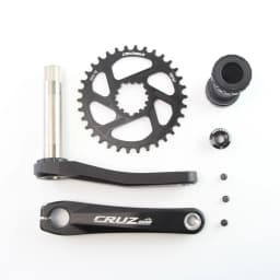 CRUZbike MTB Mountain Bike Kid's Bicycle Crankset Crank 155/160/165/170/175mm Aluminum Alloy with Chainring 30/32/34/36/38T