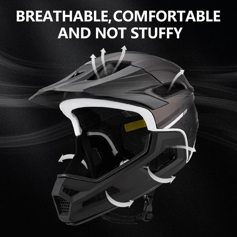 Eastinear's New Adult Bicycle Helmet Full-face Detachable Outdoor Sports Motorcycle Skateboard Riding Helmet Protects the Head
