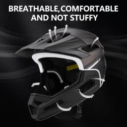 Eastinear's New Adult Bicycle Helmet Full-face Detachable Outdoor Sports Motorcycle Skateboard Riding Helmet Protects the Head