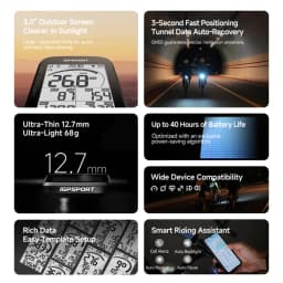 iGPSPORT BSC100Max GPS Bike Computer Bike Speedometer Wireless Odometer 40-Hour Battery Life IPX7 Waterproof Cycling Accessories