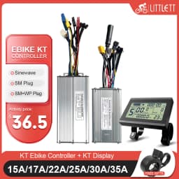 KT Ebike Sinewave Controller 36V48V 15A/17A/22A/25A/30A With LCD3 LCD5 LCD11 Display For Electric Bicycle Conversion Kit Parts