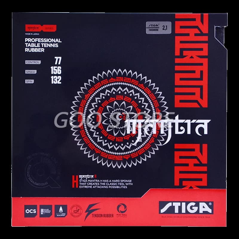 STIGA Table Tennis Rubber MANTRA H Offensive Pimples in with Sponge Pips-in Ping Pong Tenis De Mesa