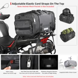 Rhinowalk Motorcycle Travel Luggage Bag Waterproof 19L-80L Expandable Big Capacity Motor Tail/Trunk/Rack Bag For Most Motorcycle