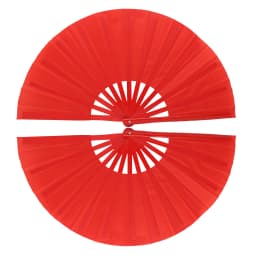 Tai Chi Fan Bamboo Kung Fu Martial Arts 34 Centimeter Fans Wushu Art Martiaux Cosplay Dance Performance Fan Red Kun Master