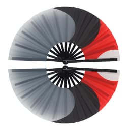 Tai Chi Fan Bamboo Kung Fu Martial Arts 34 Centimeter Fans Wushu Art Martiaux Cosplay Dance Performance Fan Red Kun Master