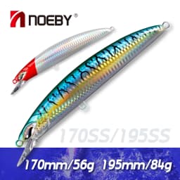 NOEBY Heavy Sinking Minnow Lure 170mm 56g 195mm 84g Jerkbait Long Cast Tuna GT Big Game Saltwater