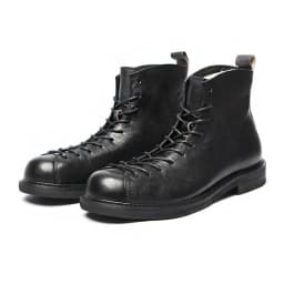 Top Layer Cowhide Men's AMEKAJI Tooling Work Clothes Boots Outdoor Trekking Hiking Climbing Genuine Leather Riding Walking Shoes