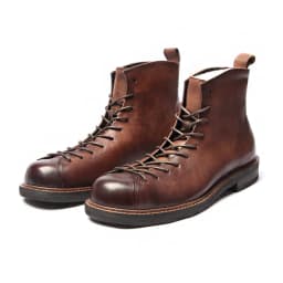 Top Layer Cowhide Men's AMEKAJI Tooling Work Clothes Boots Outdoor Trekking Hiking Climbing Genuine Leather Riding Walking Shoes