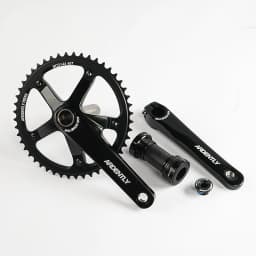 Ardently Bicycle Hollow Integrated Crankset FixeGear Crank 48T 165mm Track Single Speed Bike Crank Set BCD144mm Alumniun With BB