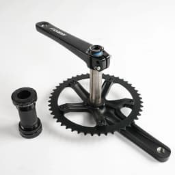 Ardently Bicycle Hollow Integrated Crankset FixeGear Crank 48T 165mm Track Single Speed Bike Crank Set BCD144mm Alumniun With BB