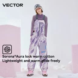 VECTOR Men and Women 3L Ski Pants Windproof and Waterproof Solona Fabric Outdoor Skiing Other Autumn Winter Outdoor Activitie