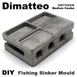 Dimatteo DIY Fishing Snapper Sinker Mould DMTSNSM/Medium Combo Snapper Sinker 112g 140g 168g 3 Cavities