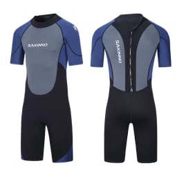Men's 2mm 3mm One-piece Diving Suit Thermal Insulation Sun Protection Short Sleeve Swimming Surfing Snorkeling Shorty Wetsuit