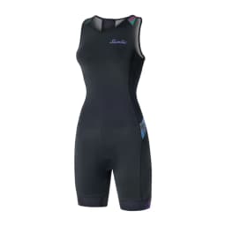 Santic Women's Triathlon Cycling Suits Sleeveless Sponge Padded Quick-Drying for Running Swimming