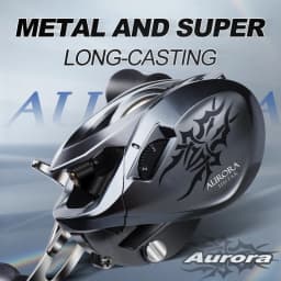 HASIDA Metal Rotor Aurora Baitcasting Reel Double Spool Long Casting 8kg Drag Power for Bass Pike Saltwater Freshwater