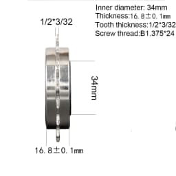DNP Single Speed Freewheel 17T With Removal Tool Chromoly Steel Nickle Plate