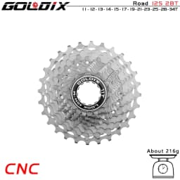GOLDIX Ultralight Road Cassette 11S/12Speed Bicycle Freewheel 28T/32T/34T36T CNC Hollow Out Flywheel HyperGlide System