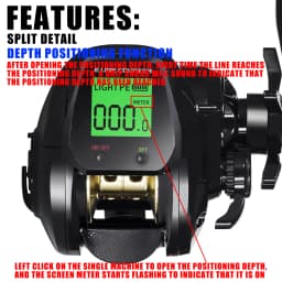 New Big Led Screen Electronic Baitcasting Fishing Reel High Speed 7.2:1 10kg Saltwater Waterproof Cast Drum Wheel Casting