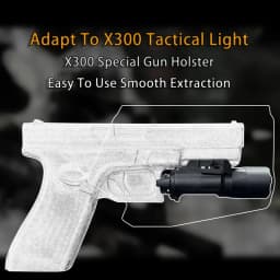 G17 G19 Kydex Holster Waist OWB Quick Release Pistol Light Holsters Mounted Surefire X300U X300 X300V For Glock 17 19