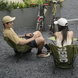 GERC Outdoor Camping Lightweight Cycling Folding Chair Adult Child Seat Portable Storage Moon Tactical Chair