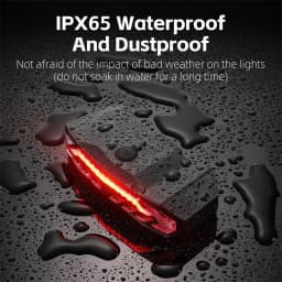WEST BIKING Smart Alarm Taillight Remote Steering Tail Light IP65 Waterproof Type-C Charging Bike Taillight Alarm Bicycle Light