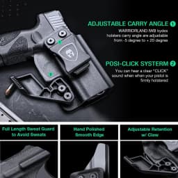 Only For Taurus G3,IWB Kydex Holster with Claw,Click Sound,Fast Draw Outdool Tactical Pistol Cases Right Gun Bags Warriorland