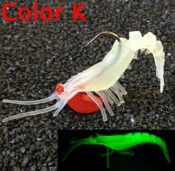 JYJ Soft Shrimp Lures Sea Fishing with Luminous Prawns Soft Bait Perch 7g 12g18g Sea Bass Shrimp bass Bait