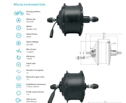 Shengyi Motor DGW25P Fatbike SYI DGW25NC DGW25NS Clutch Assembly 38T with Nylon Gear Set Spare Part
