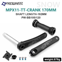 PROWHEEL Snow Bike Crankset Snow Bike Fatbike Crankset 176/192 mm Bottom Bracket Compatible for SRAM