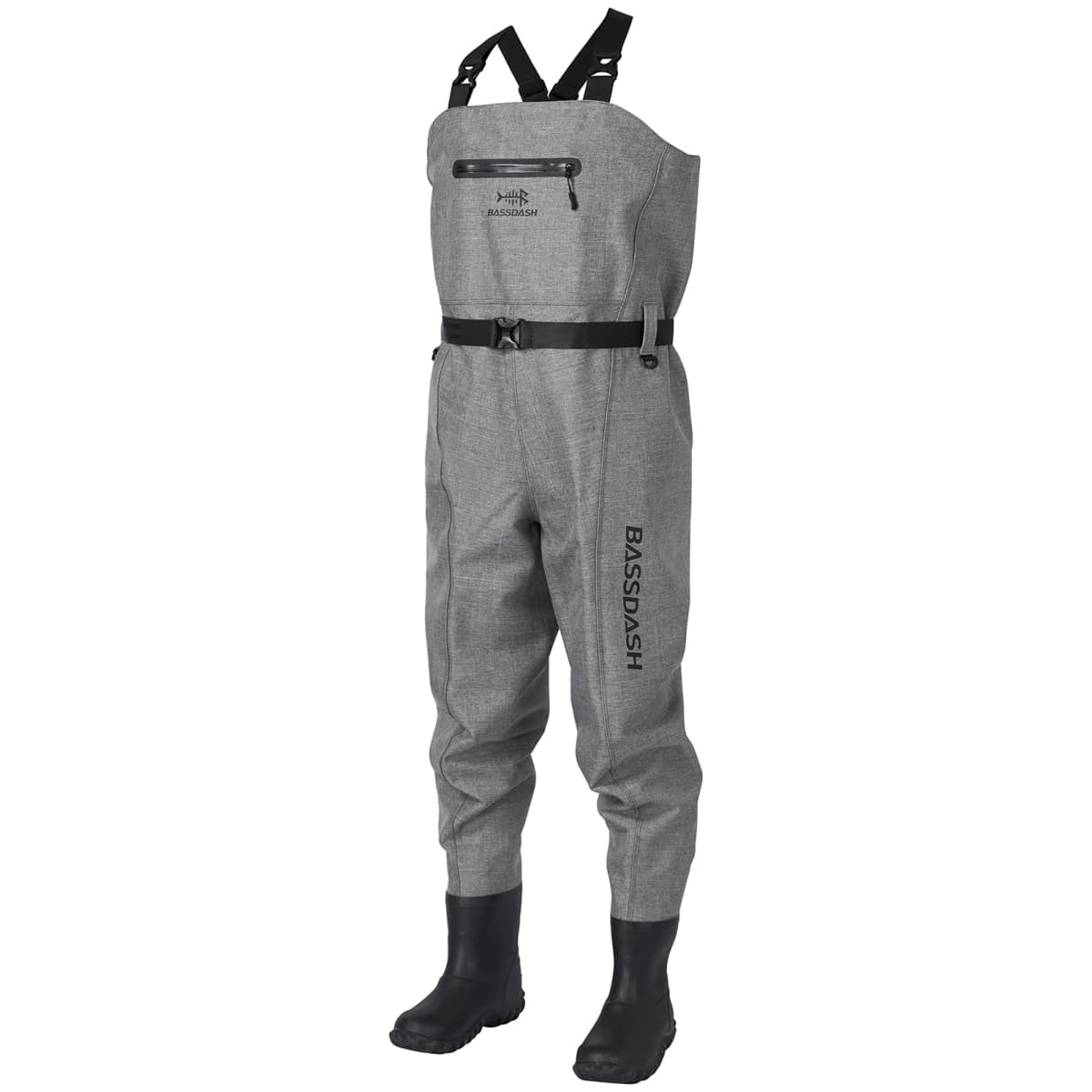 Bassdash Men Boot Foot Waders Ultra High Strength Gray Plaid Fishing Hunting Chest Waders Long Trousers With Boots