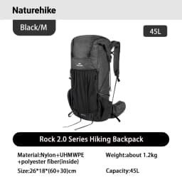 Naturehike Rock 2.0 Hiking Backpack 30L/45L/60L Camping Rucksack Outdoor Travel Trekking Specialised Shoulder Bag Rain Cover