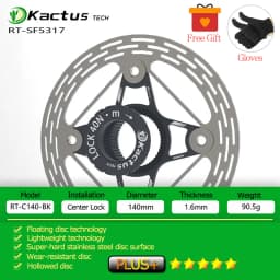 KACTUS Ultralight Bicycle Disc Brake Rotor 140/160mm Center Lock Thicken AL7505 Fast Cooling Disc Float Brake for Road MTB EBike